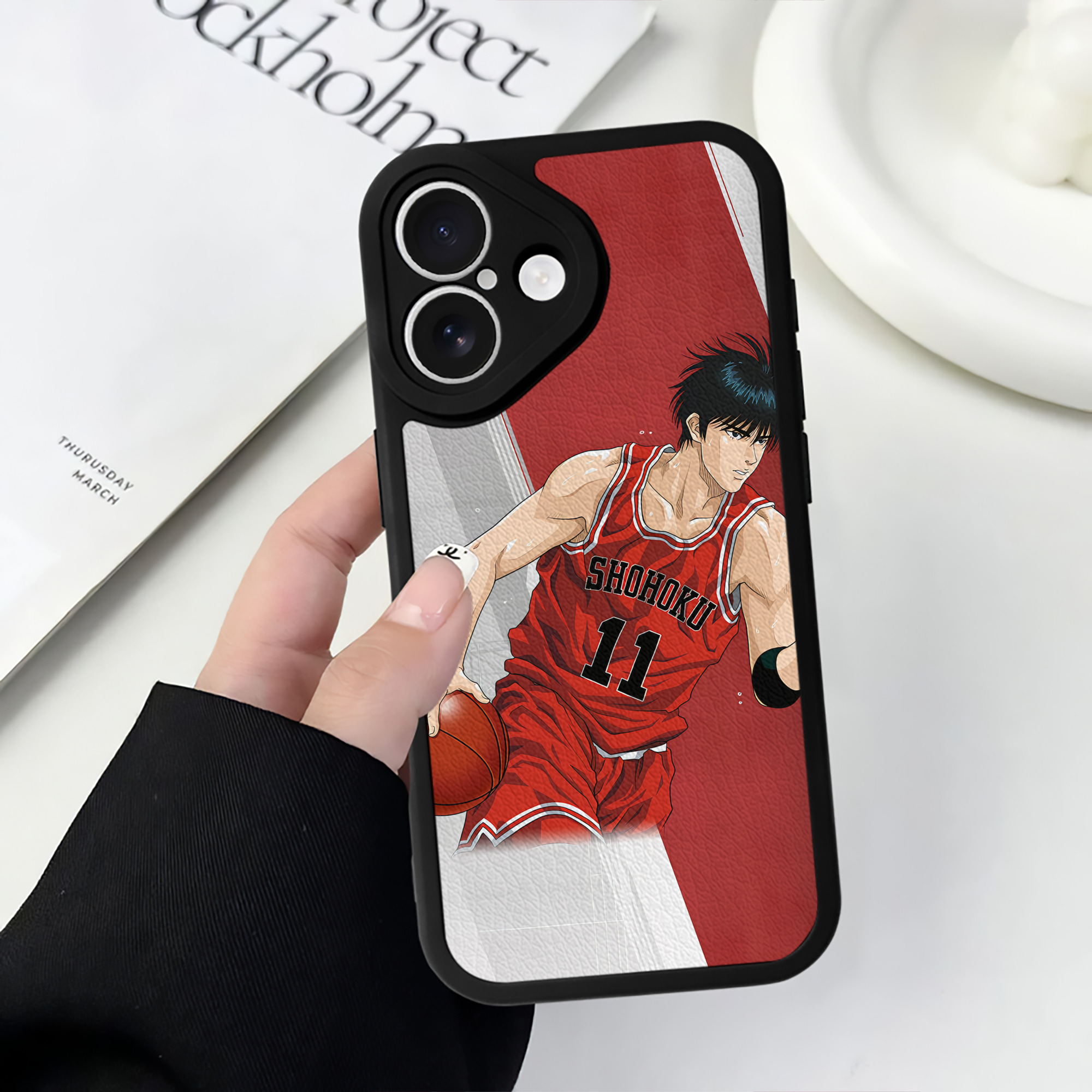 （画像用） SLAM DUNK／スラムダンク 【iPhone 16シリーズ対応】シリコンスマホケース（レザー調） 材質：シリコン